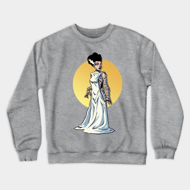 The Bride of Frankenstein Crewneck Sweatshirt by LKSComic